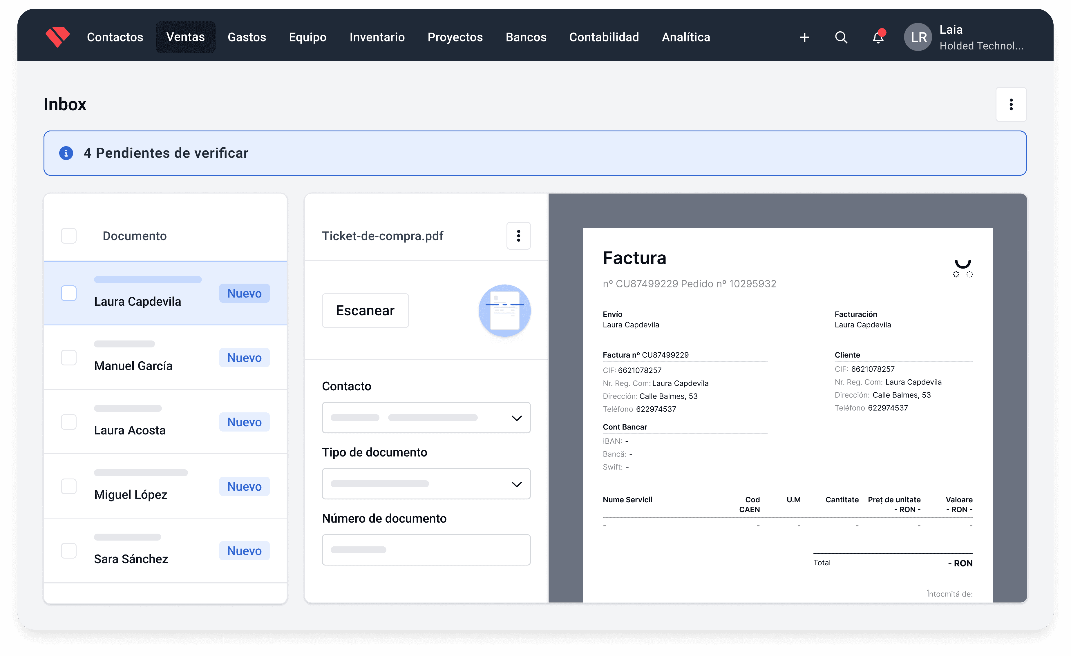 在塔拉戈纳实施Holded ERP VeriFactu